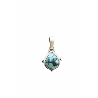 Pendentif Turquoise en Argent Massif – Élégance Authentique et Énergie Protectrice