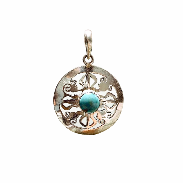 Pendentif turquoise et argent massif – Élégance naturelle et symbolisme intemporel