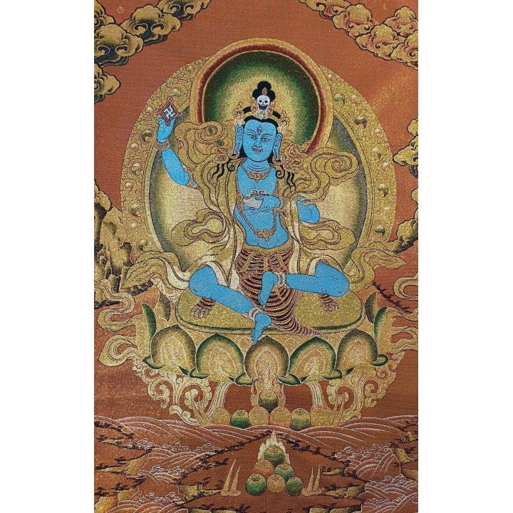 Thangka Bouddha Bleu – Protection et Guérison Tibétaine