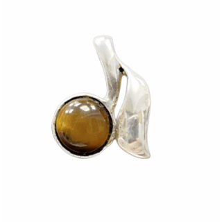 Pendentif Argent et Pierre Oeil de Tigre - Bijou Protection Femme