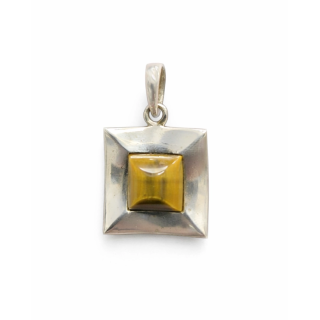 Pendentif Œil de Tigre en Argent Massif – Protection et Énergie Solaire