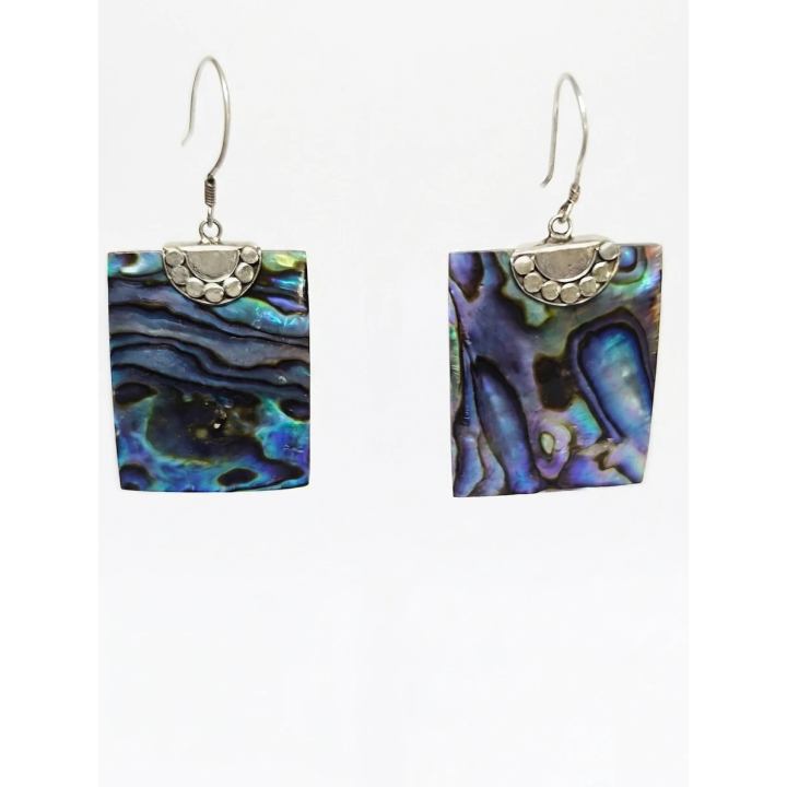 Boucles d'Oreilles Argent &  Abalone