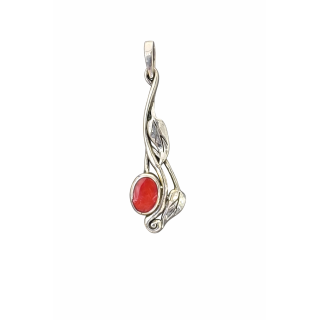 Pendentif en Gorgone et Argent Massif – Élégance Naturelle et Énergie Marine