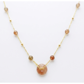 collier-Plaque or-agate-fraise-pendentif-bouton-securite-ping-an-kou