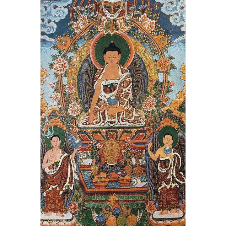 Thangka Siddharta Shakyamuni en Méditation – Paix, Abondance et Protection Spirituelle
