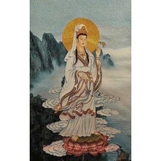Thangka Guanyin de la Divinité de Compassion – Sérénité, Guidance et Pureté