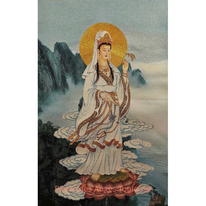 Thangka Guanyin de la Divinité de Compassion – Sérénité, Guidance et Pureté