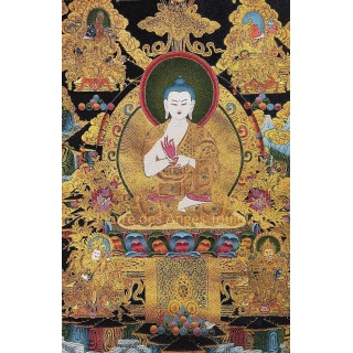 Thangka Mahāvairocana – Lumière et Sagesse Primordiale