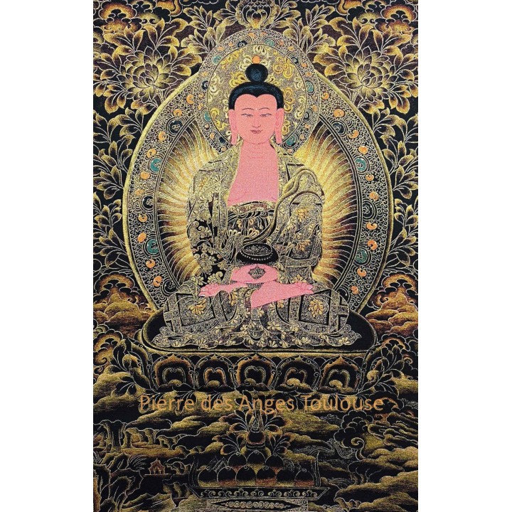 Thangka Amitābha – Lumière Infinie et Paix Intérieure