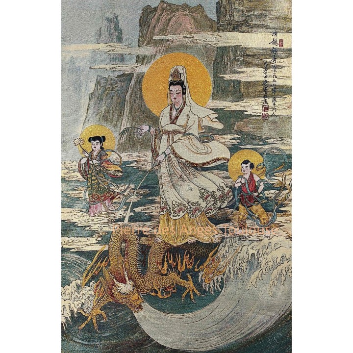 Guanyin sur un dragon
